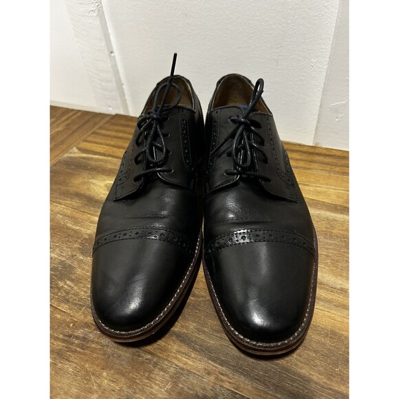 Florsheim Classic Black Leather Oxford Cap Toe Dress Shoes Lace Up Size 10 D main image 5